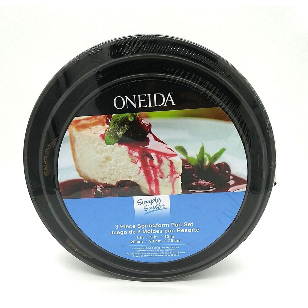 Oneida Springform Pan Set 8" 9" 10" Set Of 3 Cheesecake Desserts Cake